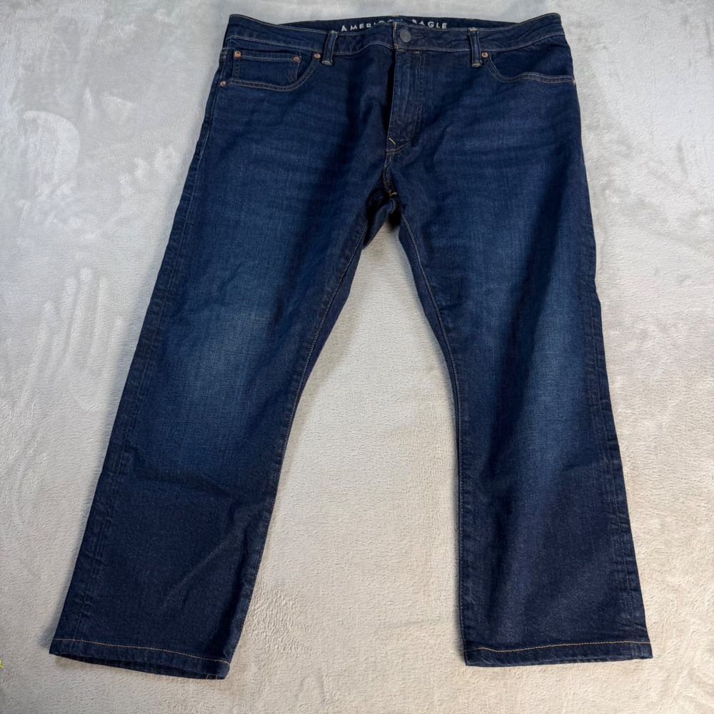 American Eagle Slim Flex Jeans Mens 38x30 Dark Wash Cotton Stretch Denim Blue